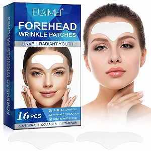 Пластыри для лба против морщин 16 шт. с алоэ, коллагеном, витамином Е - Фото 1