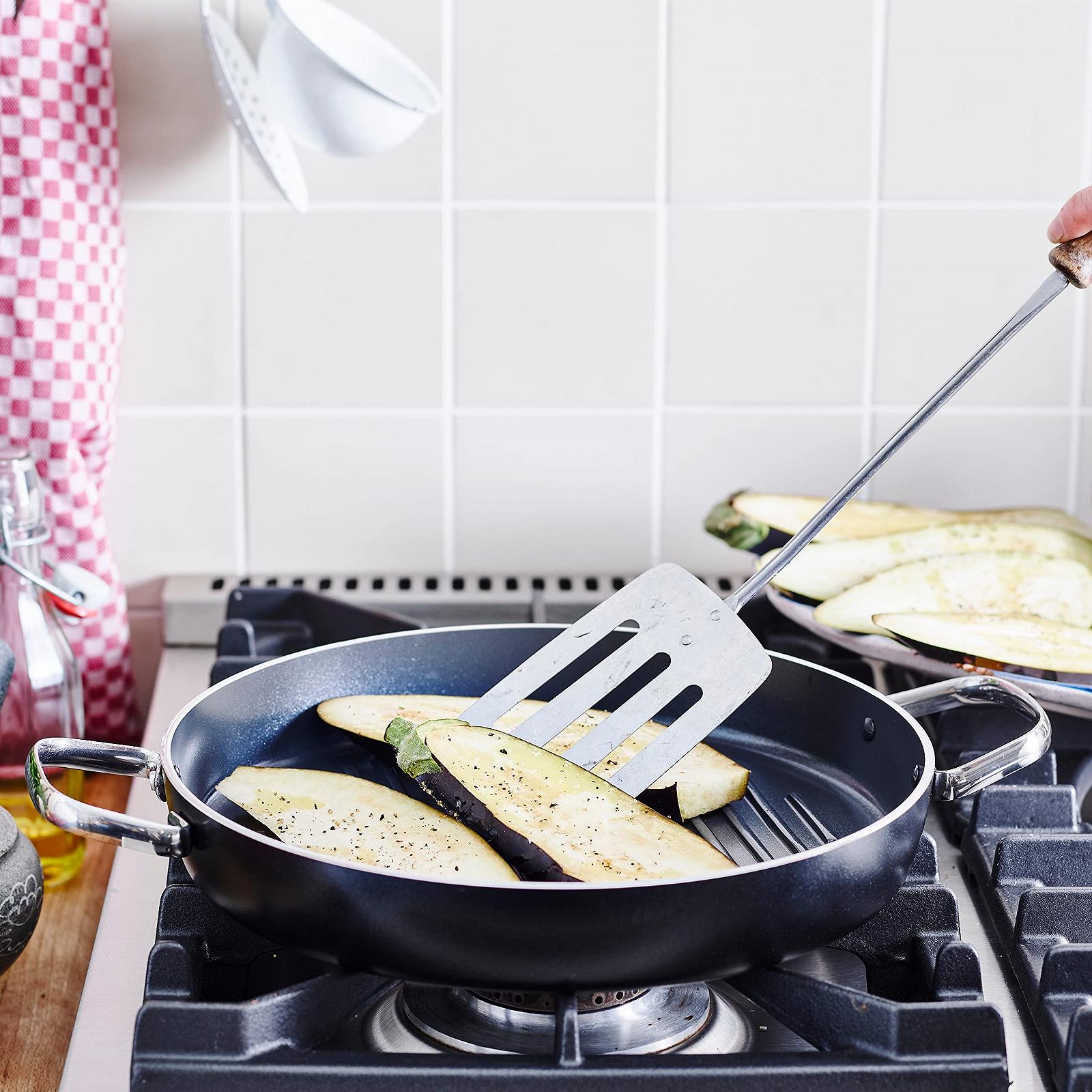 Сковорода-гриль GreenPan Essentials кругла 28 см, чорна, фото №5