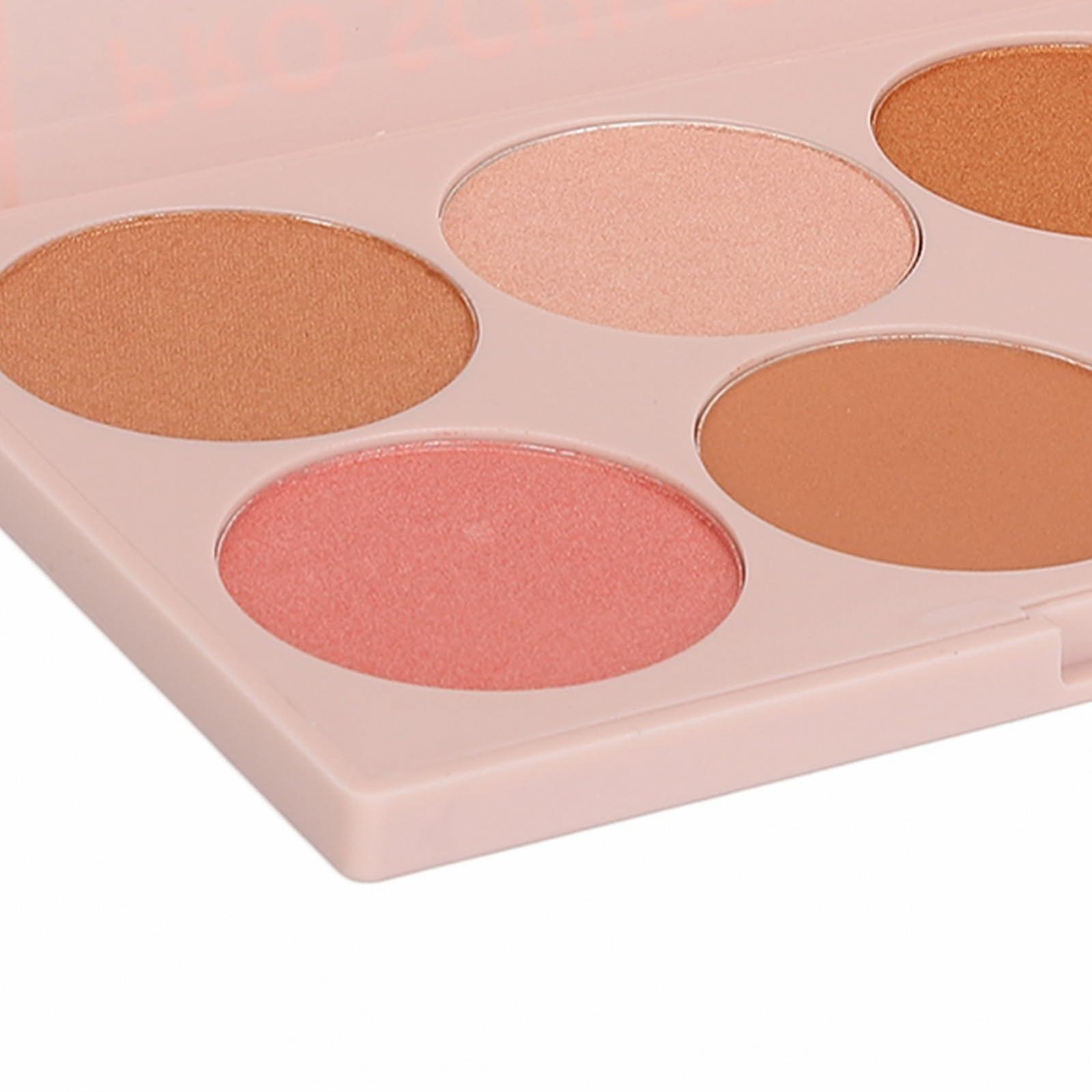 Палітра Rouge Highlight Contour 4-в-1 Vivid Matte Glitter Intense Pigmentation з 8 кольорами, фото №6