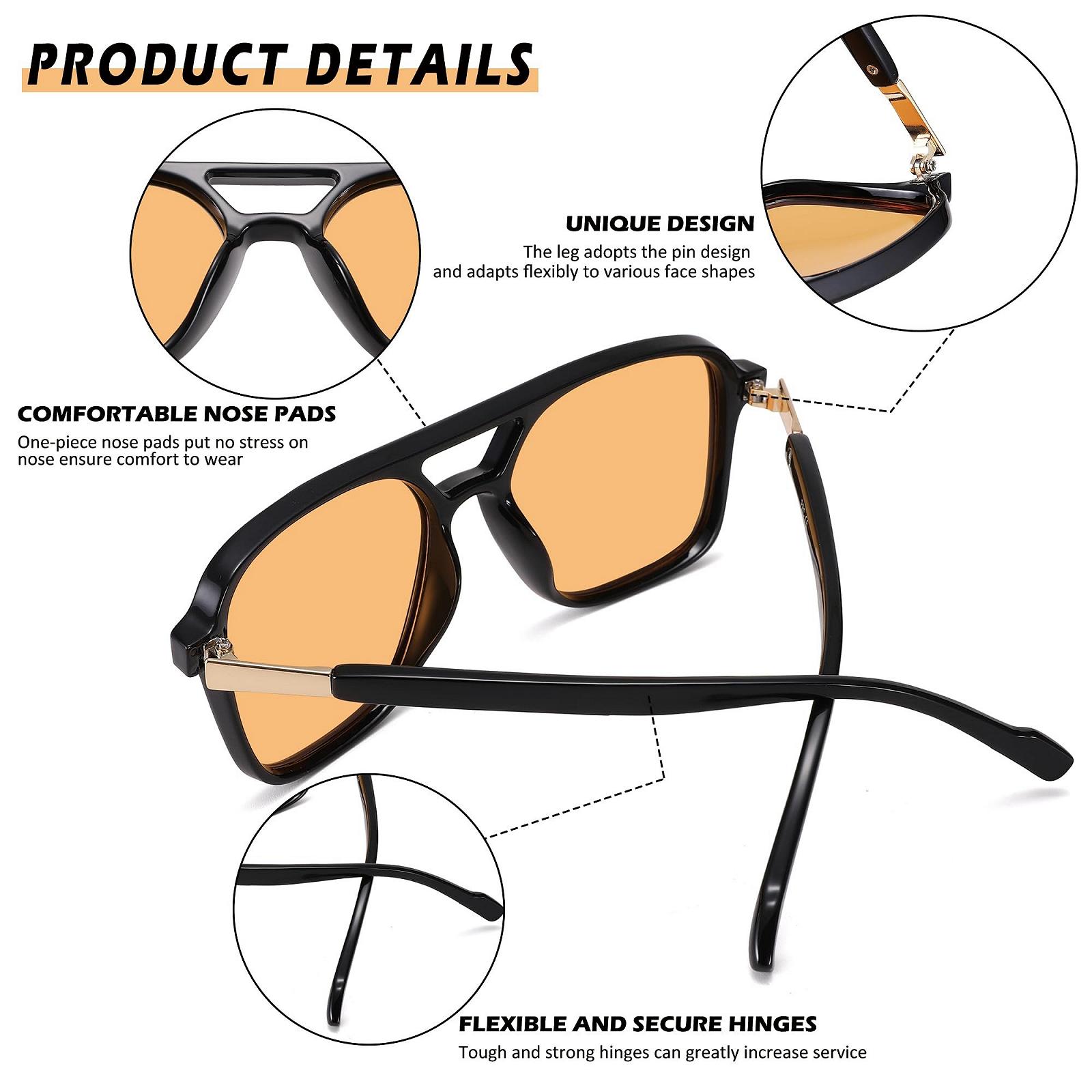 Вінтажні поляризовані сонцезахисні окуляри-авіатори Pro Acme для жінок та чоловіків, модні, фото №5