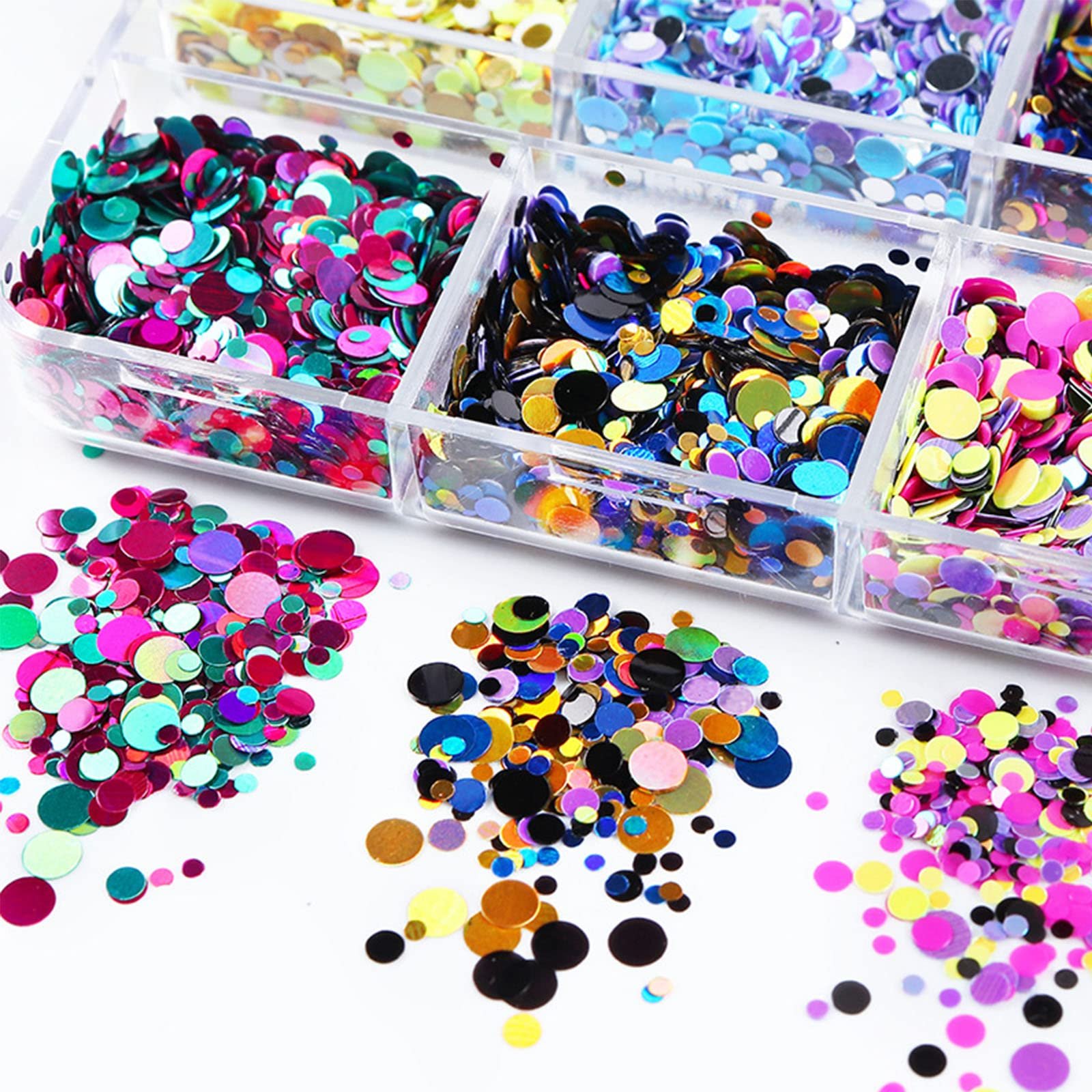 Блискітки для нігтів Круглі, фото №5