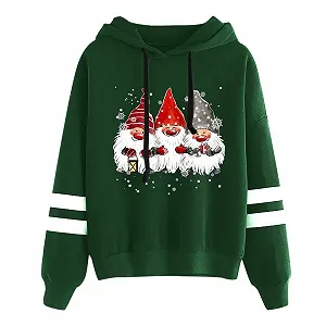 Толстовка Смешной Рождественский Гном Рождественский Джемпер Толстовка Гном Рождество Рождественский Смешной Наряд Северный Олень Рождественская Шапка Снежинки Лось с Капюшоном Пуловер synthetic.ua - Фото 1