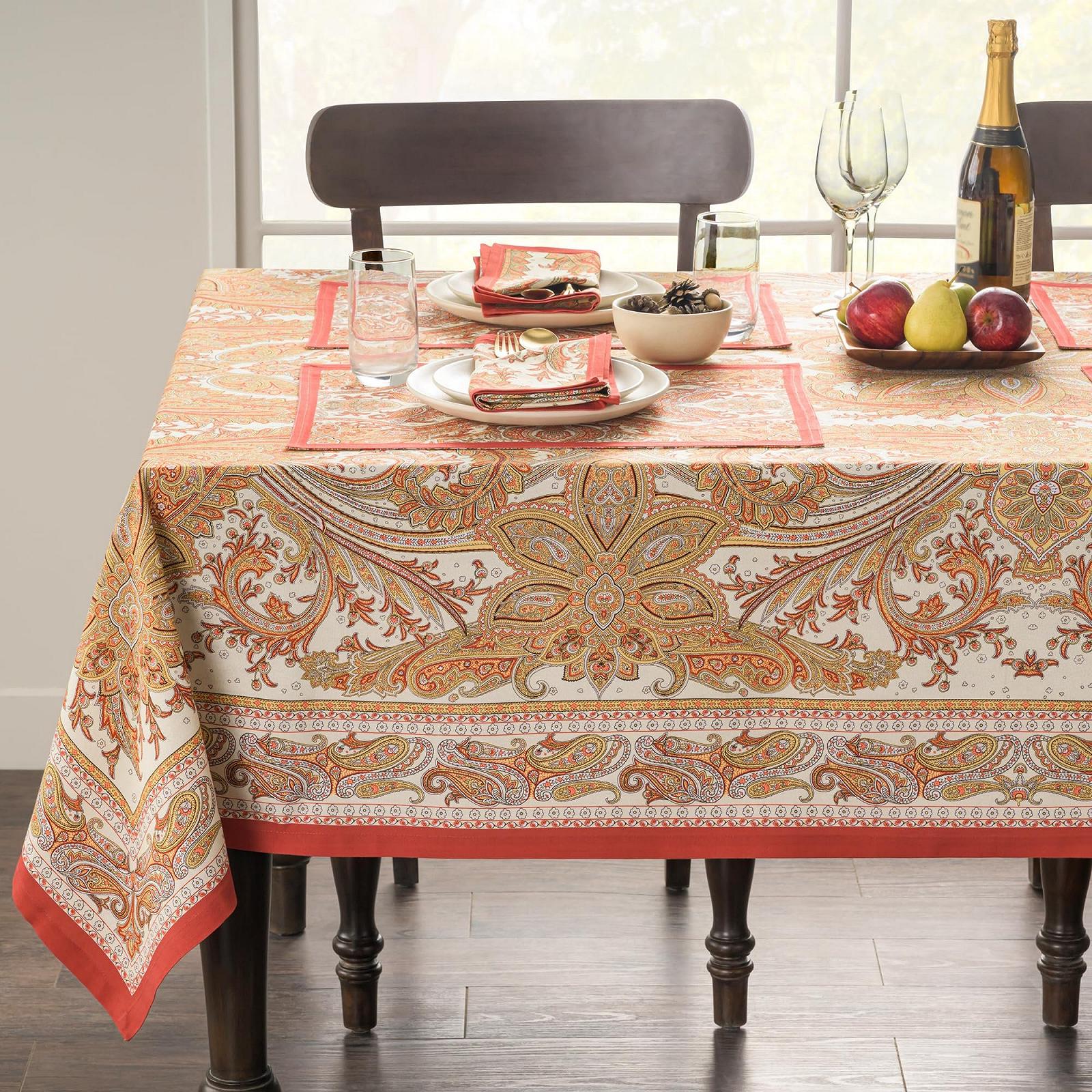 Скатертина Maison d'Hermine Cashmere Paisley 100% бавовна, фото №8