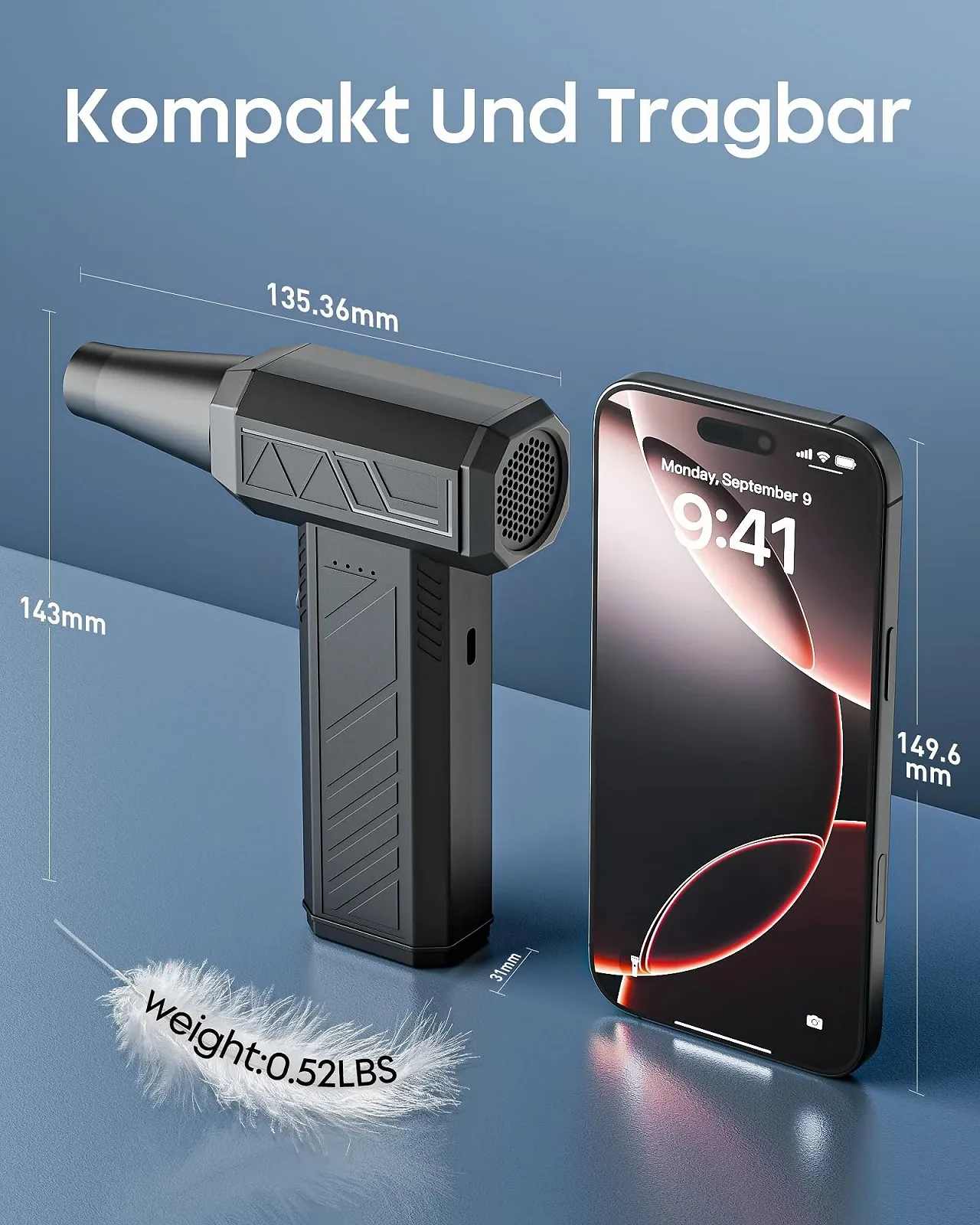 Электрическая воздуходувка FLOWood 180,000 RPM 10000 mAh Универсальная, фото №8 Электрическая воздуходувка FLOWood 180,000 RPM 10000 mAh Универсальная, фото №8