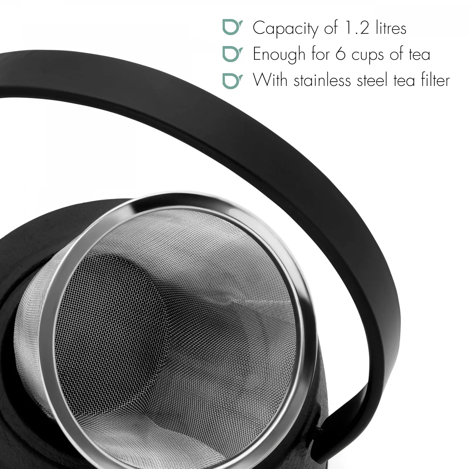 Чайник-заварник Bredemeijer Asian Чорний Чавунний Індукційний 1,2 літра, фото №4