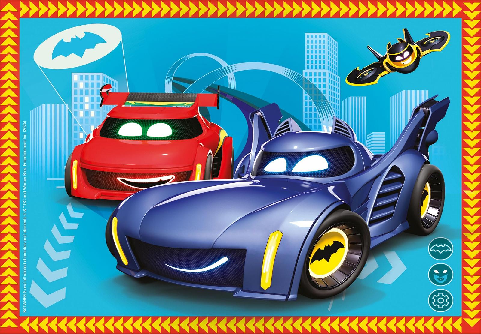 Пазл Clementoni Batwheels 21529 4 в 1 12, 16, 20, 24 элемента от 3 лет, фото №1