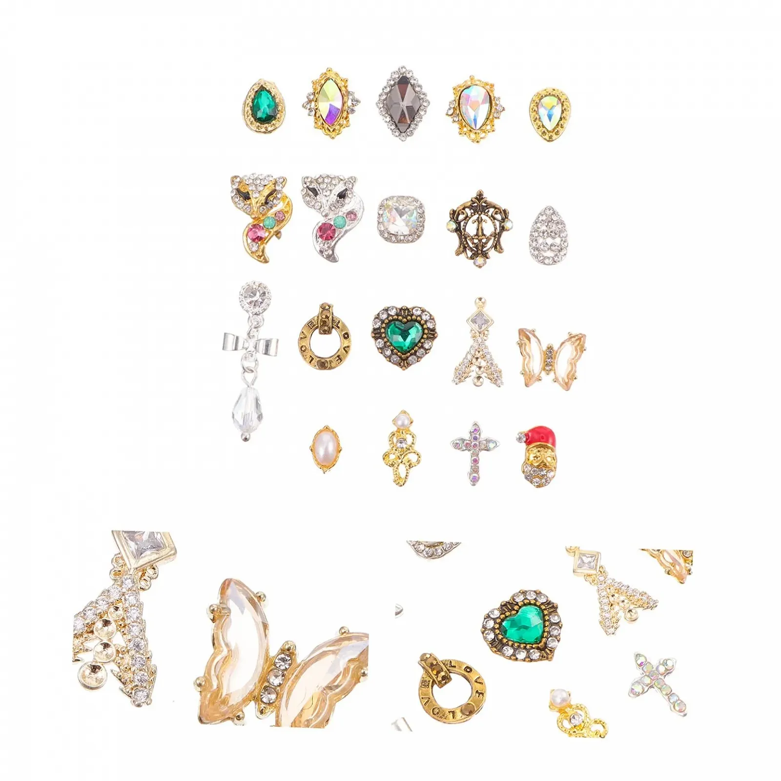 Стрази для нігтів FRCOLOR 100 шт, сплав, для творчого дизайну, манікюру, універсальне використання для мистецтва, фото №6