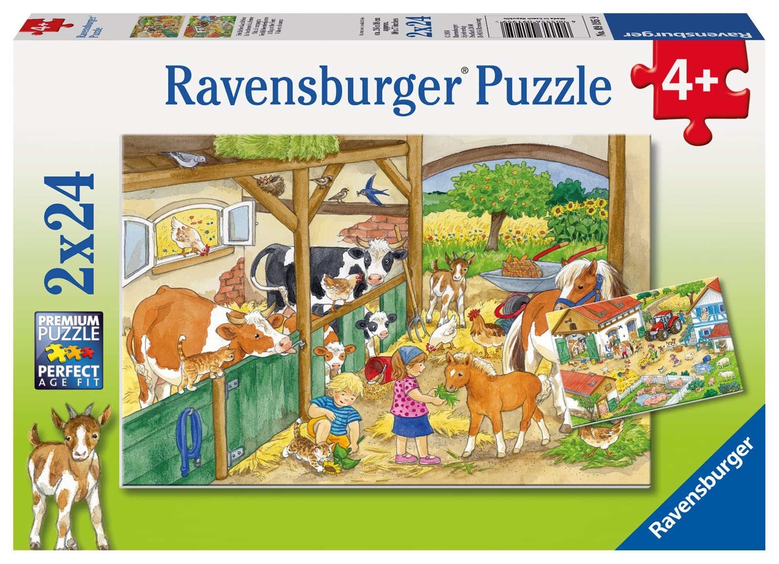 Детский пазл Ravensburger 09195 Happy Country Life 2 x 24 детали, фото №1