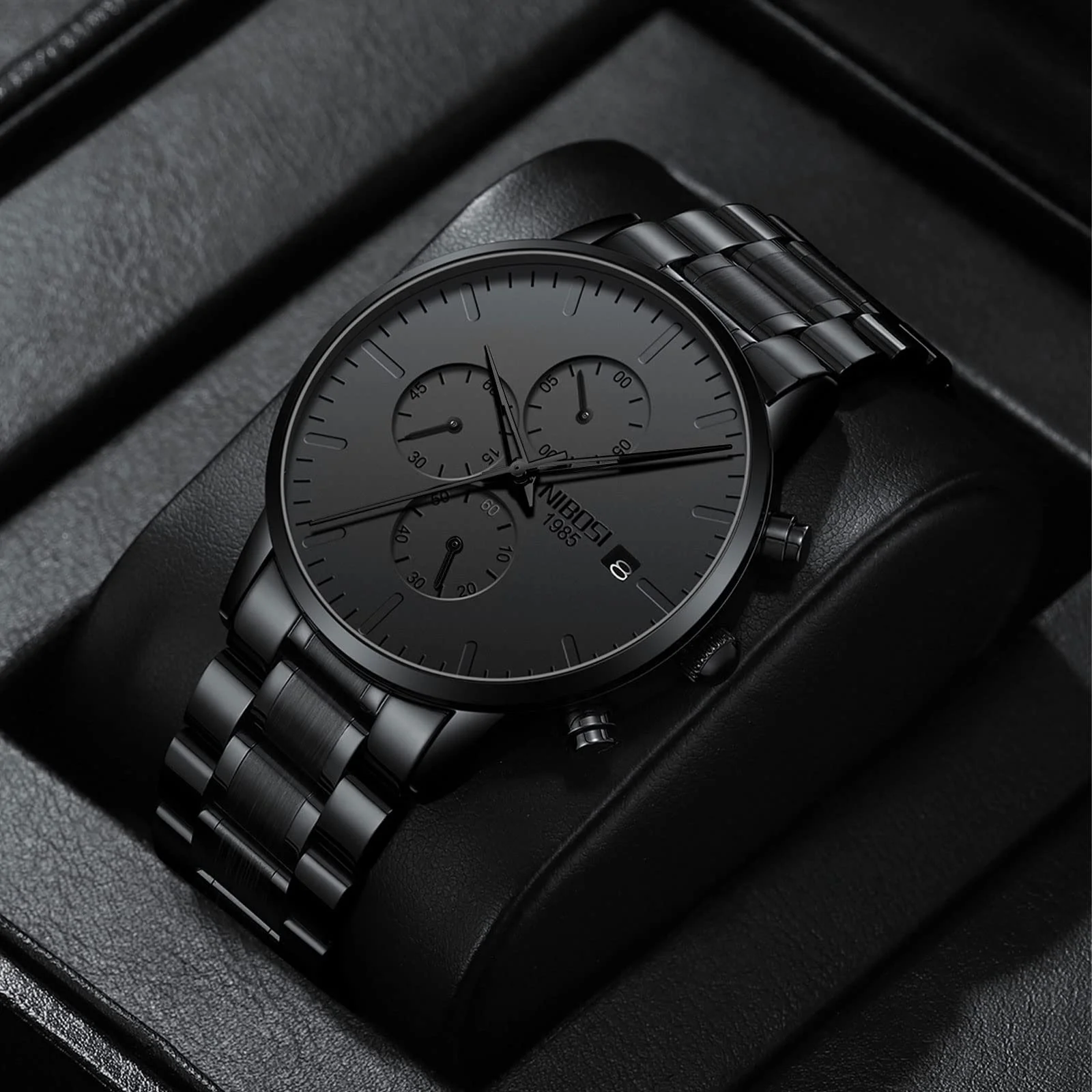 Мужские часы NIBOSI Аналоговый Хронограф Business Casual Military Водонепроницаемые из нержавеющей стали, фото №5 Мужские часы NIBOSI Аналоговый Хронограф Business Casual Military Водонепроницаемые из нержавеющей стали, фото №5