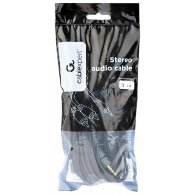 Кабель мультимедійний 3.5 Jack to 2RCA 5.0m Cablexpert (CCA-352-5M), фото №2
