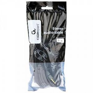 Кабель мультимедійний 3.5 Jack to 2RCA 5.0m Cablexpert (CCA-352-5M) synthetic.ua - Фото 1