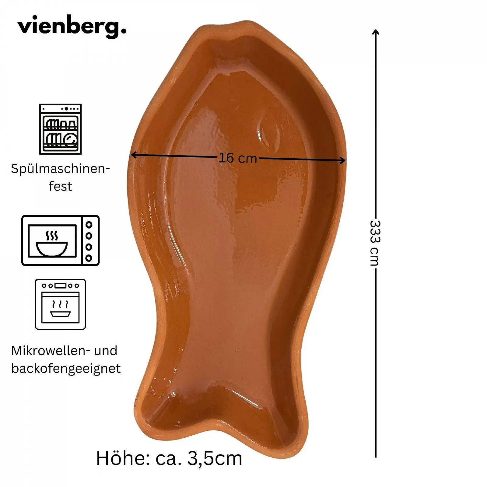 Форма для запекания в форме рыбы 0.8 л натуральная терракота 33 × 16 × 3.5 см Натуральный 1 шт., фото №4 Форма для запекания в форме рыбы 0.8 л натуральная терракота 33 × 16 × 3.5 см Натуральный 1 шт., фото №4