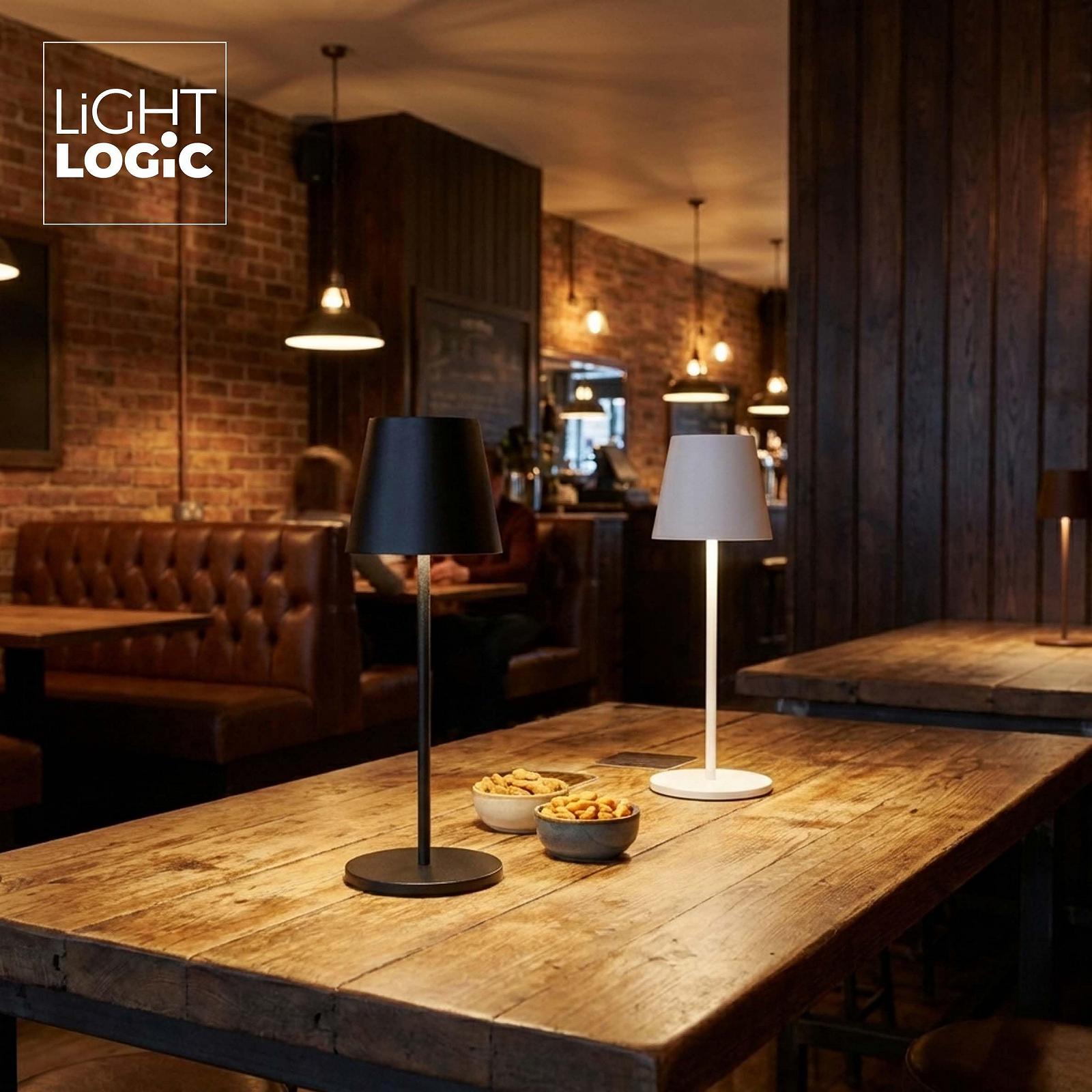 Настільна лампа LightLogic LL WARS DIM CCT B 66318 акумуляторна LED USB IP44 чорна, фото №2