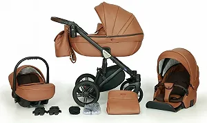 Детская коляска 3 в 1 Verdi Mocca 03, Бежевая - Фото 1