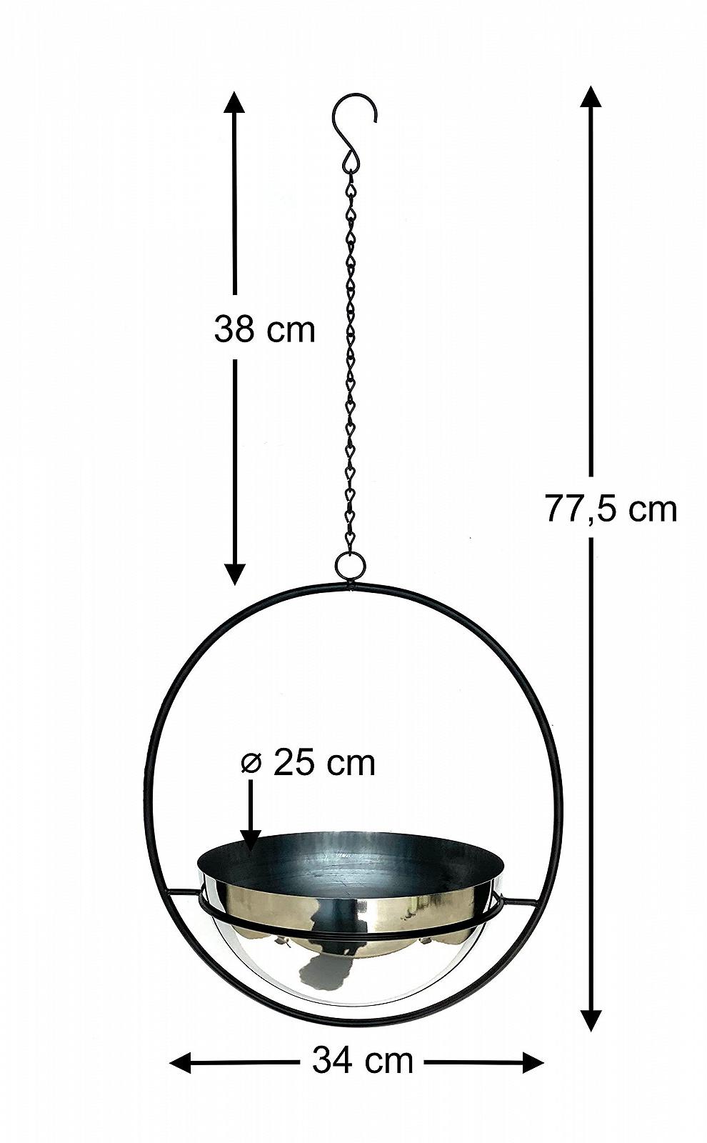 Набір підвісних кошиків DanDiBo 96087 L 2 шт. металеві 77,5 см Чорний/Сріблястий, фото №2 Набір підвісних кошиків DanDiBo 96087 L 2 шт. металеві 77,5 см Чорний/Сріблястий, фото №2
