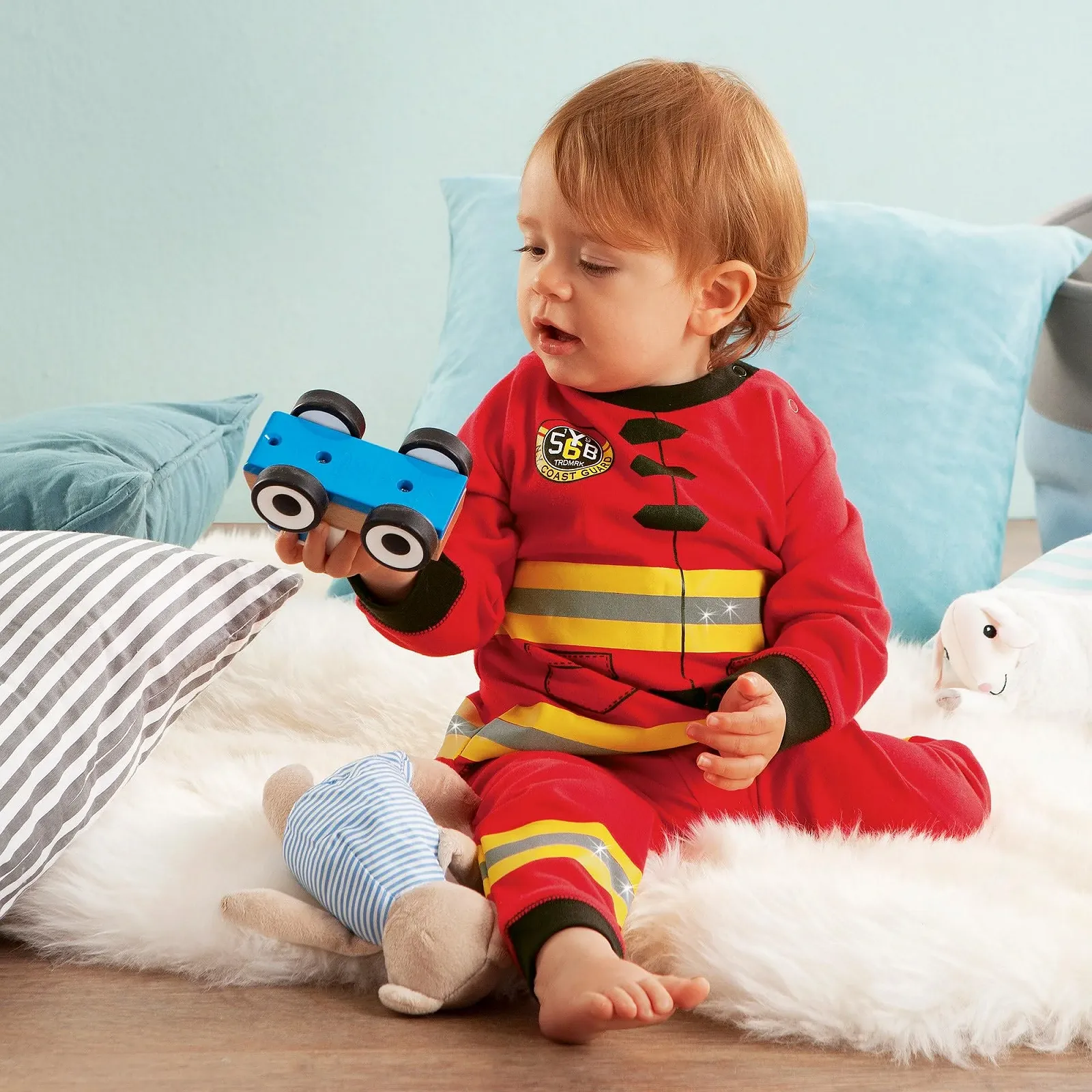 Дитяча піжама Erwin Müller Fireman, одинарний джерсі, 100% бавовна, фото №3