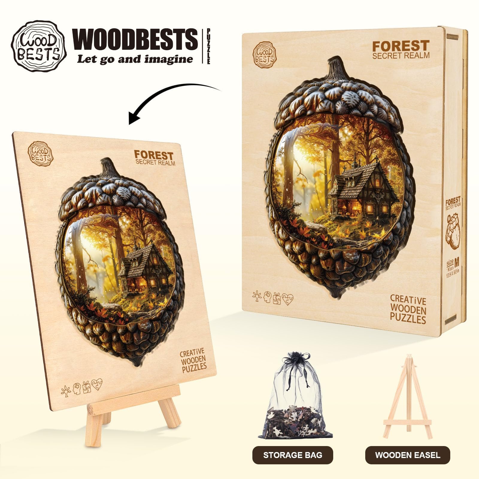 Деревянный пазл WOODBESTS Secret Forest Empire 250 деталей 41.3 x 29.5 см, фото №7 Деревянный пазл WOODBESTS Secret Forest Empire 250 деталей 41.3 x 29.5 см, фото №7