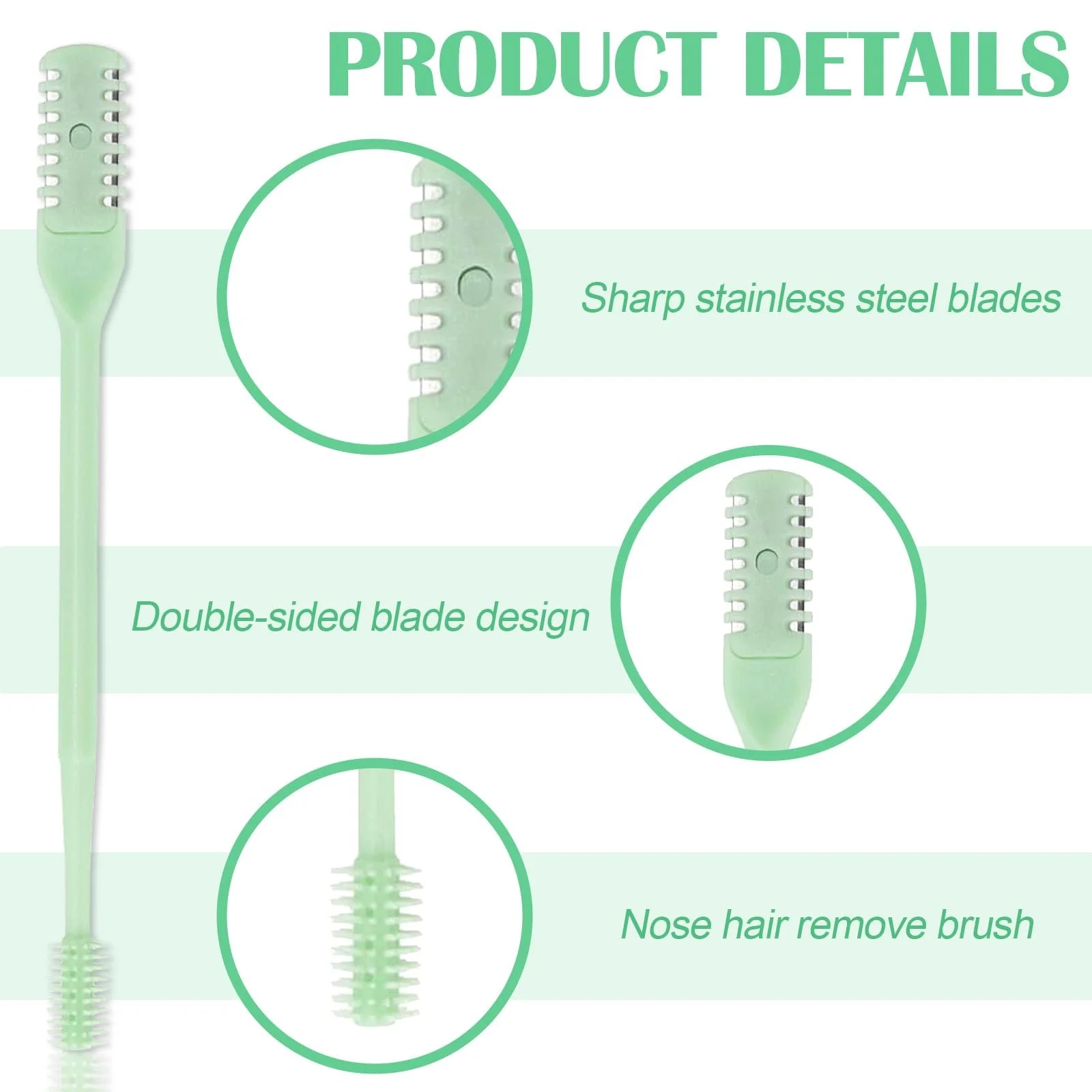 Тример для носових волосків 2-в-1 Портативний Ручний 360° Обертовий Подвійний, фото №5