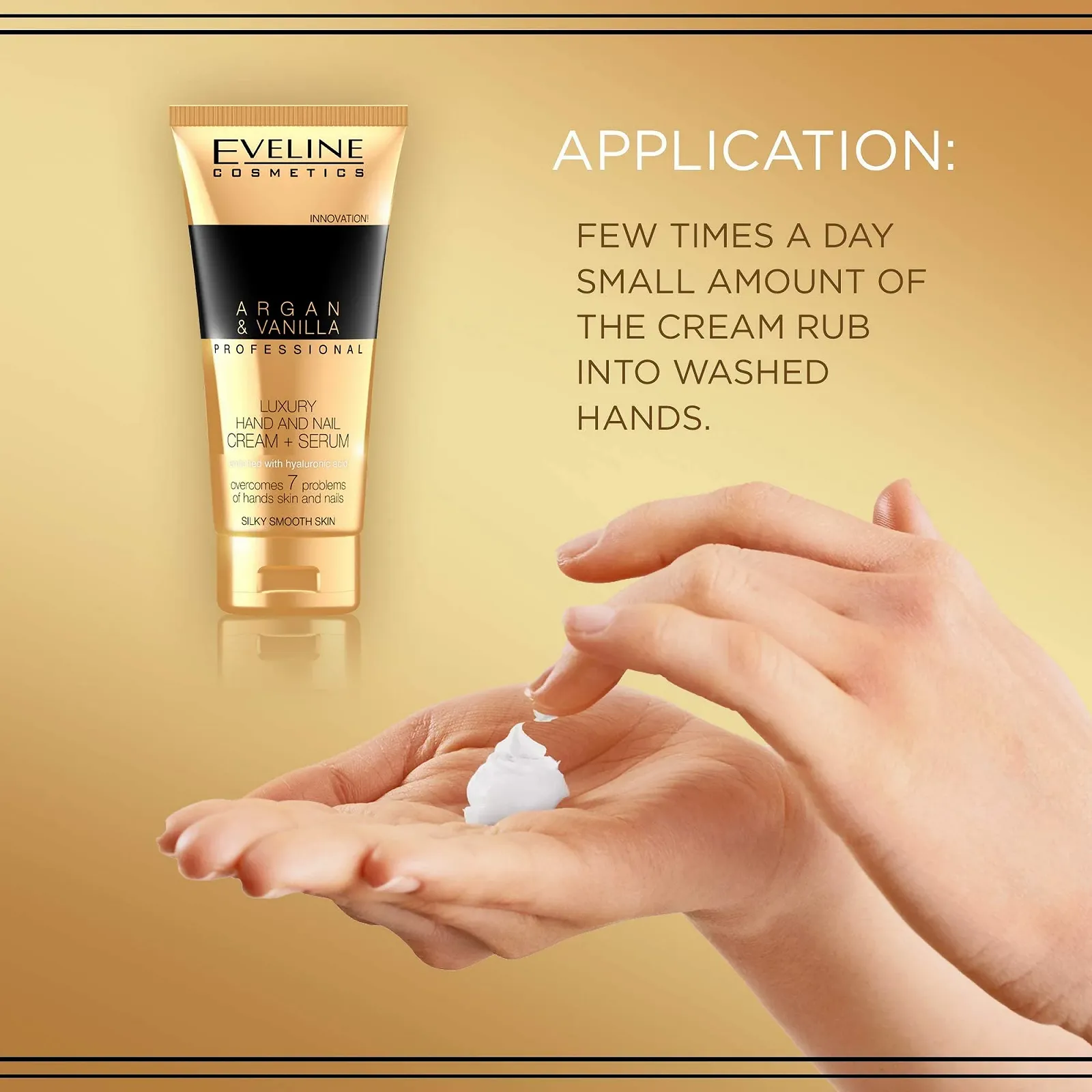 Крем-сироватка для рук та нігтів Eveline Professional Luxury Argan & Vanilla 100 мл, фото №7