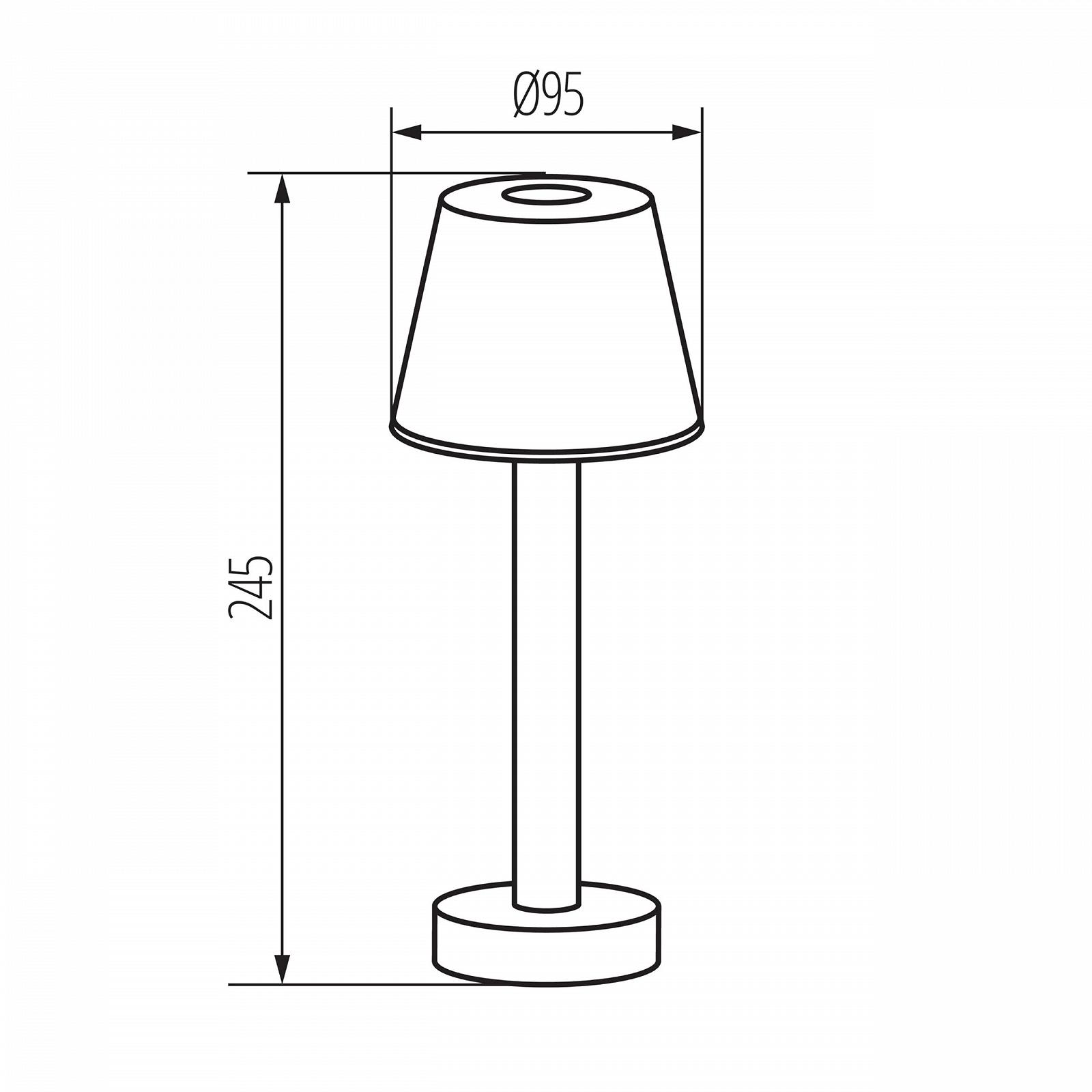 Настільна лампа LightLogic LL JERE DIM RGB W 66322 акумуляторна LED USB IP44 біла, фото №5