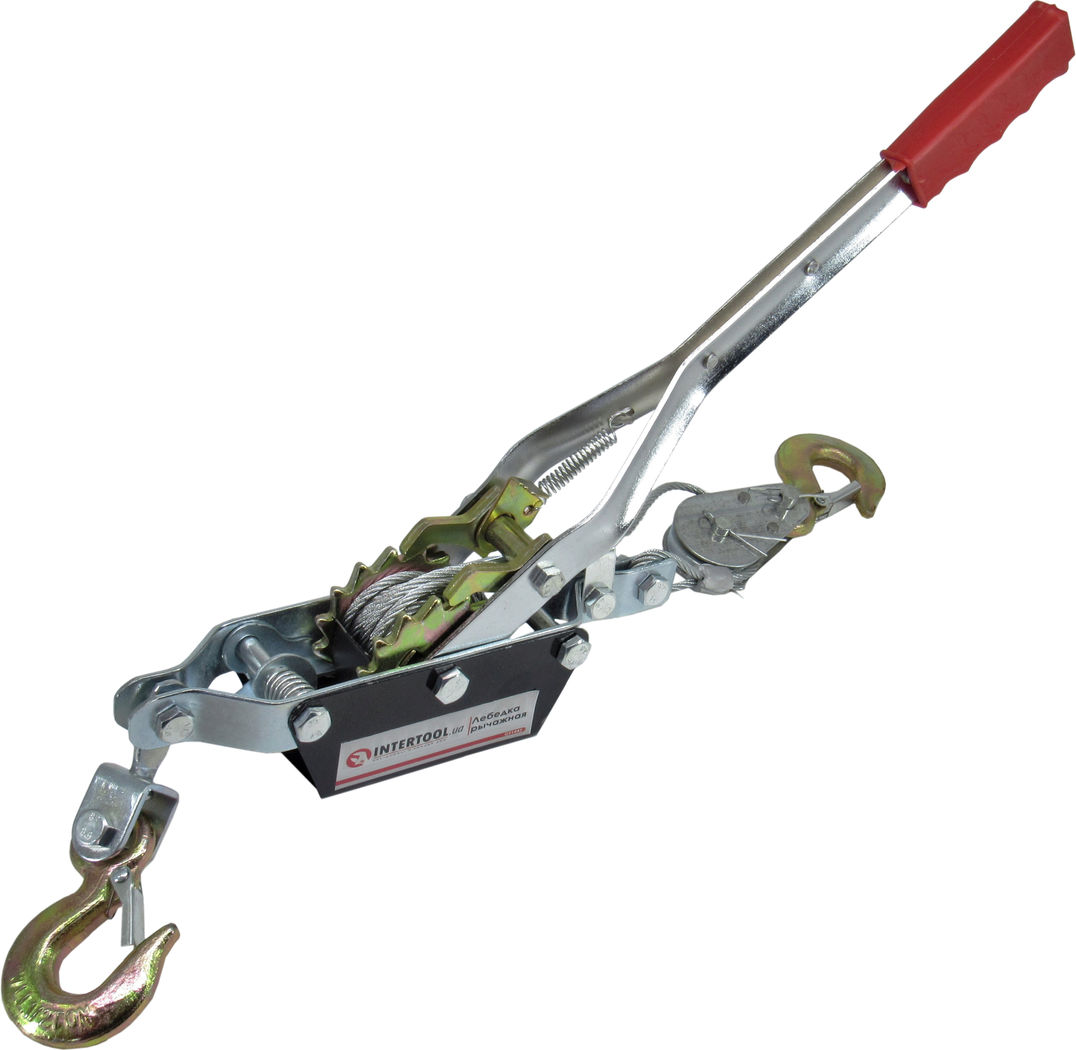 Лебідка механічна з ручкою INTERTOOL 2т 1,5м-4.5мм (2-полож.) GT1442, фото №1