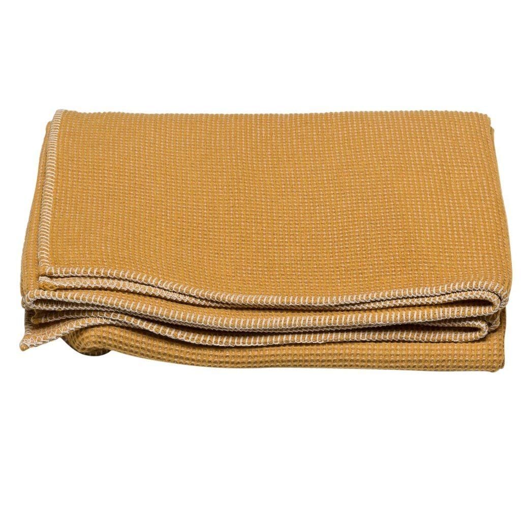 Покривало David Fussenegger Lido Uni 140 x 200 см Гірчично-жовтий, фото №1