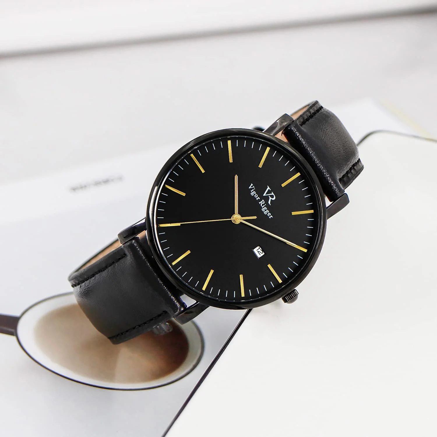 Часы BUREI Vigor Rigger Classic с серебристым циферблатом и коричневым кожаным ремешком с отображением даты, фото №4 Часы BUREI Vigor Rigger Classic с серебристым циферблатом и коричневым кожаным ремешком с отображением даты, фото №4