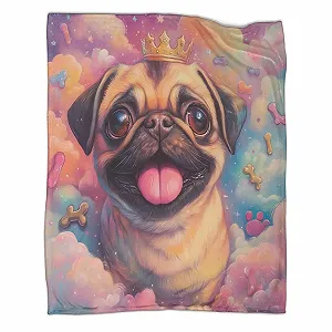 Покривало VFKLZCNYR М'яка з французьким бульдогом, індивідуальний дизайн, фланель, 180 x 200 - Фото 1