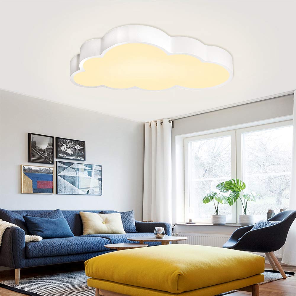 Светильник YRHome 48 Вт Dimmable Cloud LED потолочный светильник эффект облаков лампа акрил IP44 с пультом дистанционного управления детская комната ультратонкий спальня детская комната, фото №3