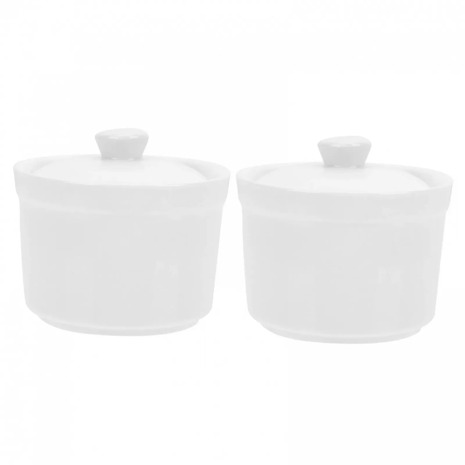 Кастрюли для тушения керамические 2 шт. термостойкие с крышками, фото №1