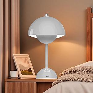 Настільна лампа LOMUG Flowerpot Mushroom LED Wireless Touch Dimmable Сіра synthetic.ua - Фото 1