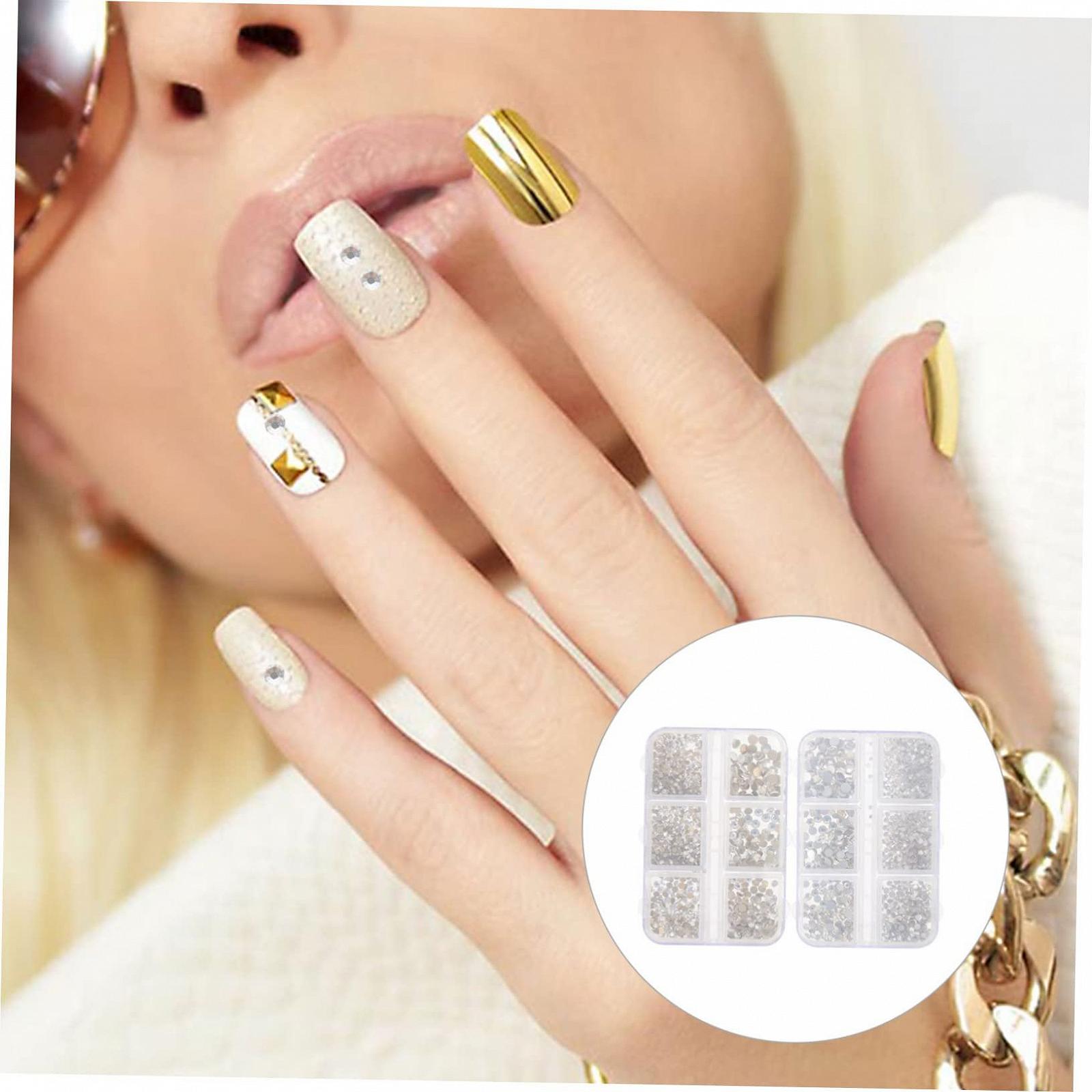 Стразы Housoutil для ногтей, 2 коробки, Набор для украшения ногтей, DIY маникюр, Ассорти, фото №7