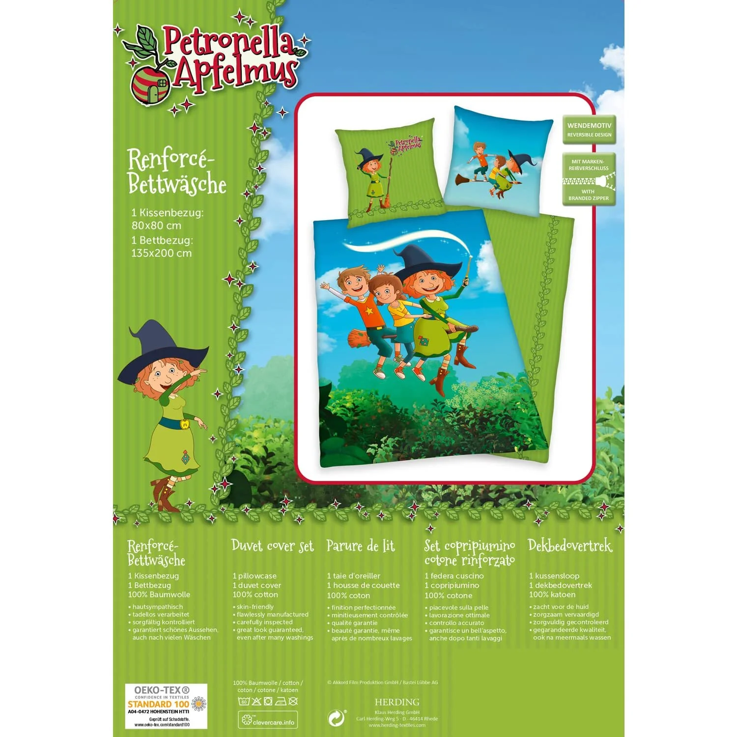 Комплект детского постельного белья Herding Petronella Applesauce 135 x 200 см 100% хлопок/Renforcé Multicoloured, фото №6