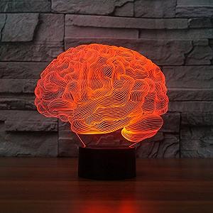 3D лампа EONANT 3D ночные светильники LED USB сенсорные 7 цветов иллюзия для комнаты детей декор (мозг) synthetic.ua - Фото 1
