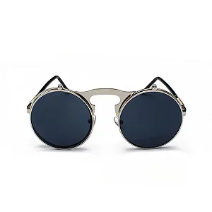 Солнцезащитные очки Steampunk qinqilanqi-S Retro Metal для мужчин и женщин, круглые, металлическая оправа synthetic.ua - Фото 1