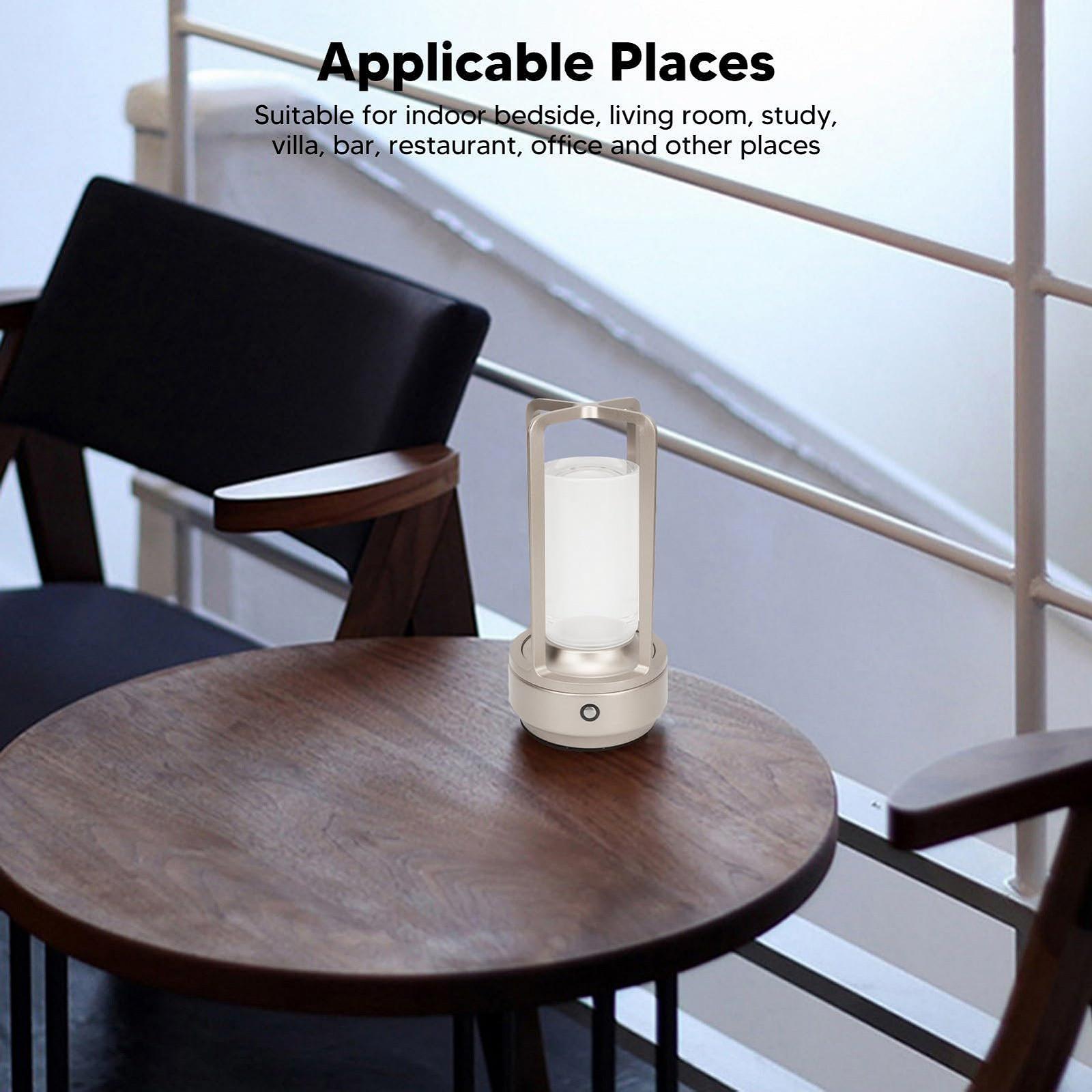 Настільна лампа Сенсорна Бездротова Кришталевий абажур 3 колірні температури USB LED Срібляста, фото №3