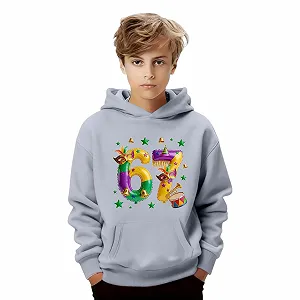 Худи 67 Series 140 с рисунком на тему карнавала, флисовый, с карманами synthetic.ua - Фото 1