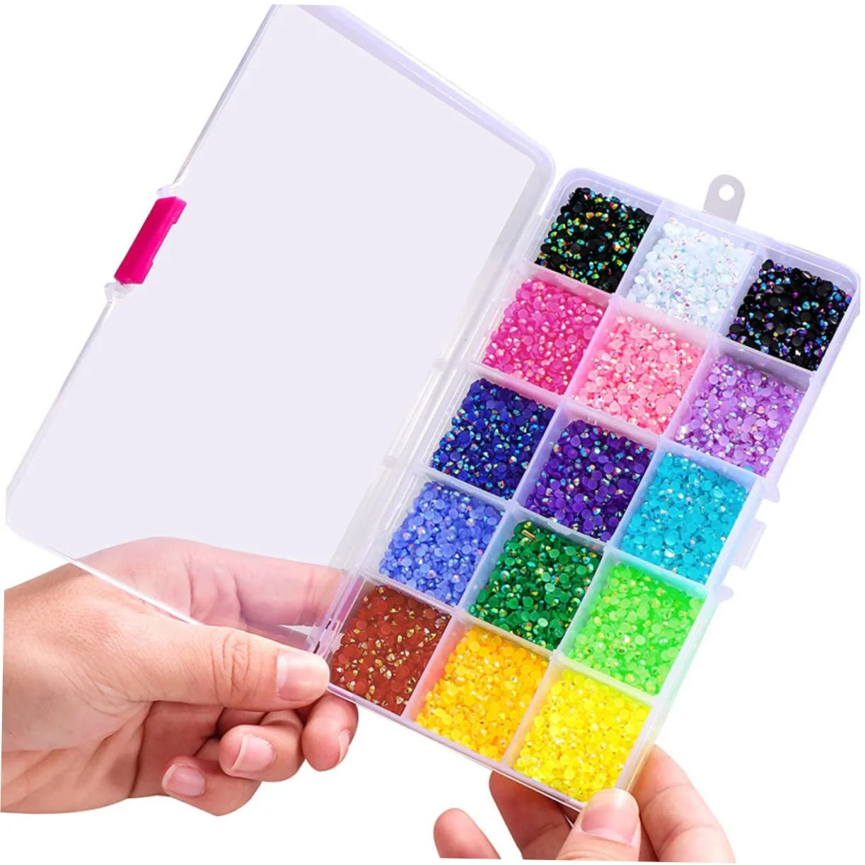 Украшения для ногтей (1 коробка) Стразы Подвески для ногтей Аксессуары для дизайна ногтей Плоские бриллианты Смола, фото №6