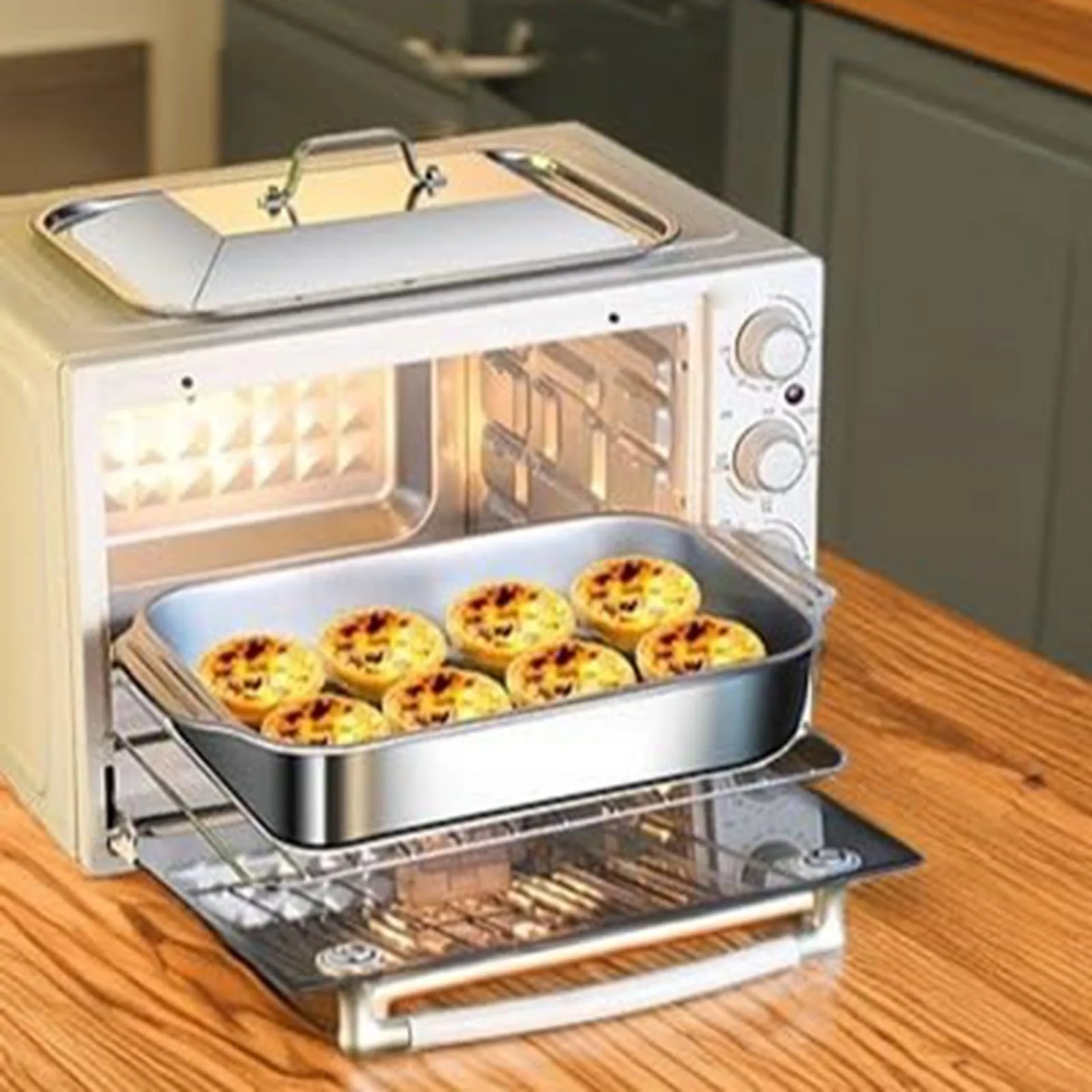 Форма для лазаньи нержавеющая сталь с крышкой и ручками 46 x 28 x 6 см толщина 2 мм промышленный класс качества, фото №8 Форма для лазаньи нержавеющая сталь с крышкой и ручками 46 x 28 x 6 см толщина 2 мм промышленный класс качества, фото №8