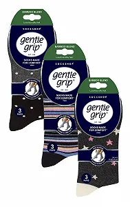 Шкарпетки Bamboo жіночі Gentle Grip, набір 9 пар, дихаючі, без гумки synthetic.ua - Фото 1