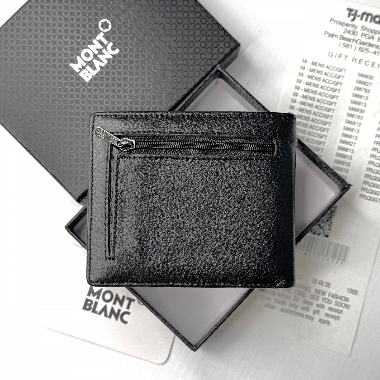 Чоловічий гаманець на магніті шкіряний брендовий Mont Blanc у подарунковій упаковці, фото №2