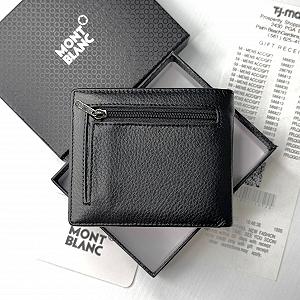 Чоловічий гаманець на магніті шкіряний брендовий Mont Blanc у подарунковій упаковці synthetic.ua - Фото 1