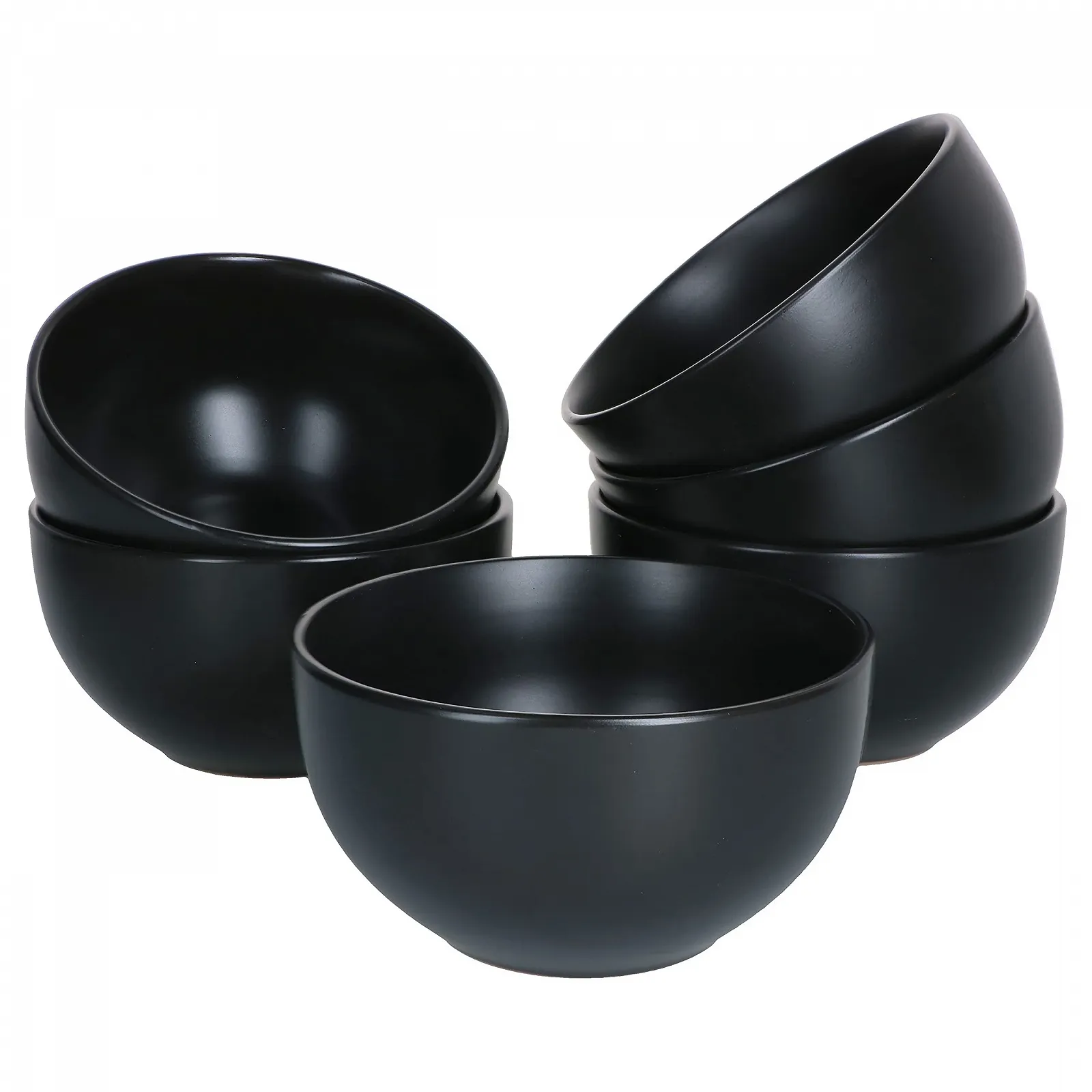 Миска MamboCat Kattegat Набор из 6 мисок для хлопьев, 500 мл, на 6 персон, матовый черный, фото №2