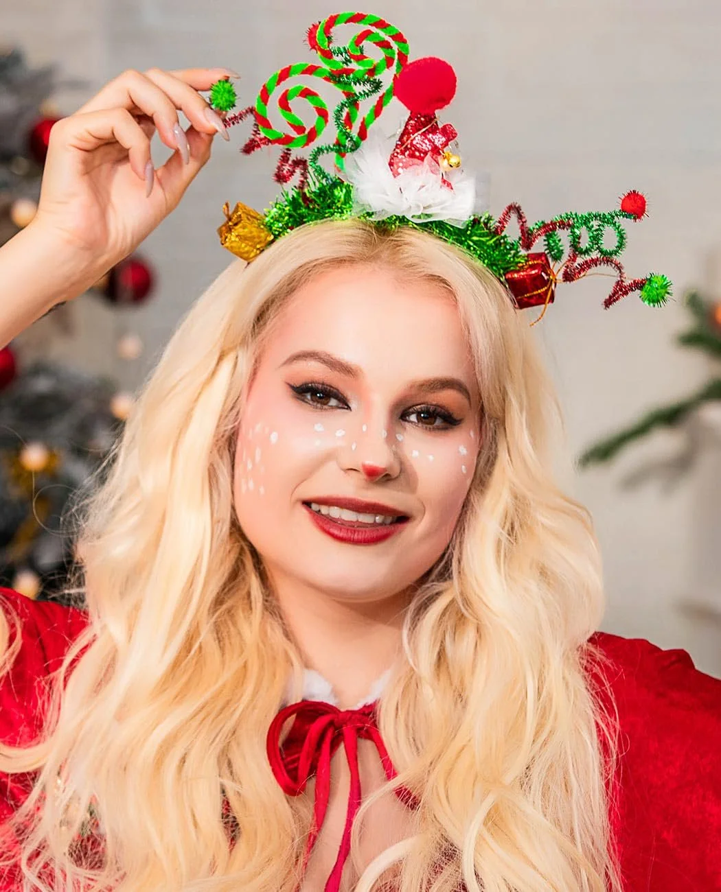 Різдвяний обруч для волосся зі світлодіодами, фото №3