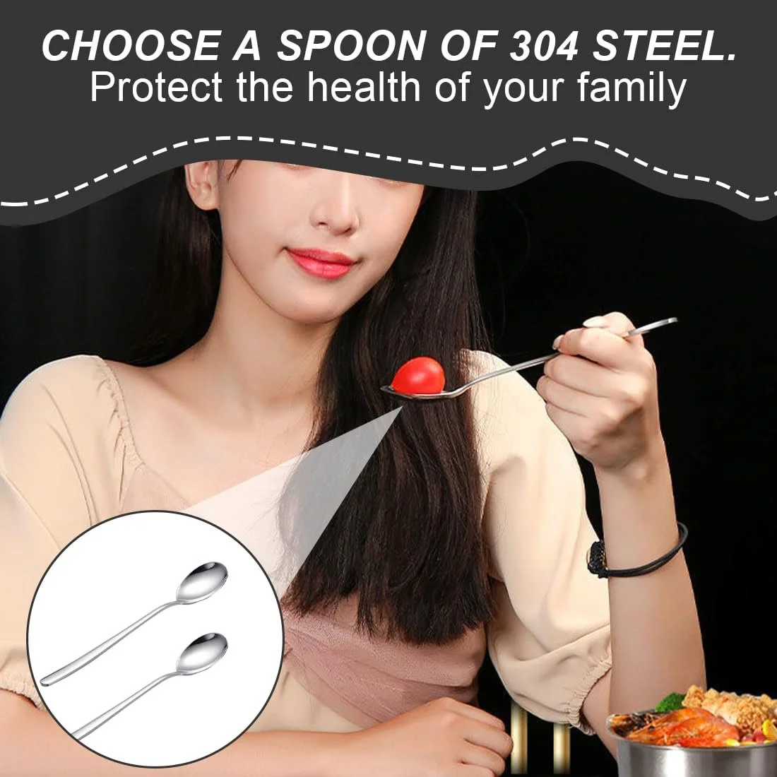 Ложка Кавова EBHO 10 шт, полірована поверхня, елегантний сучасний дизайн, фото №6