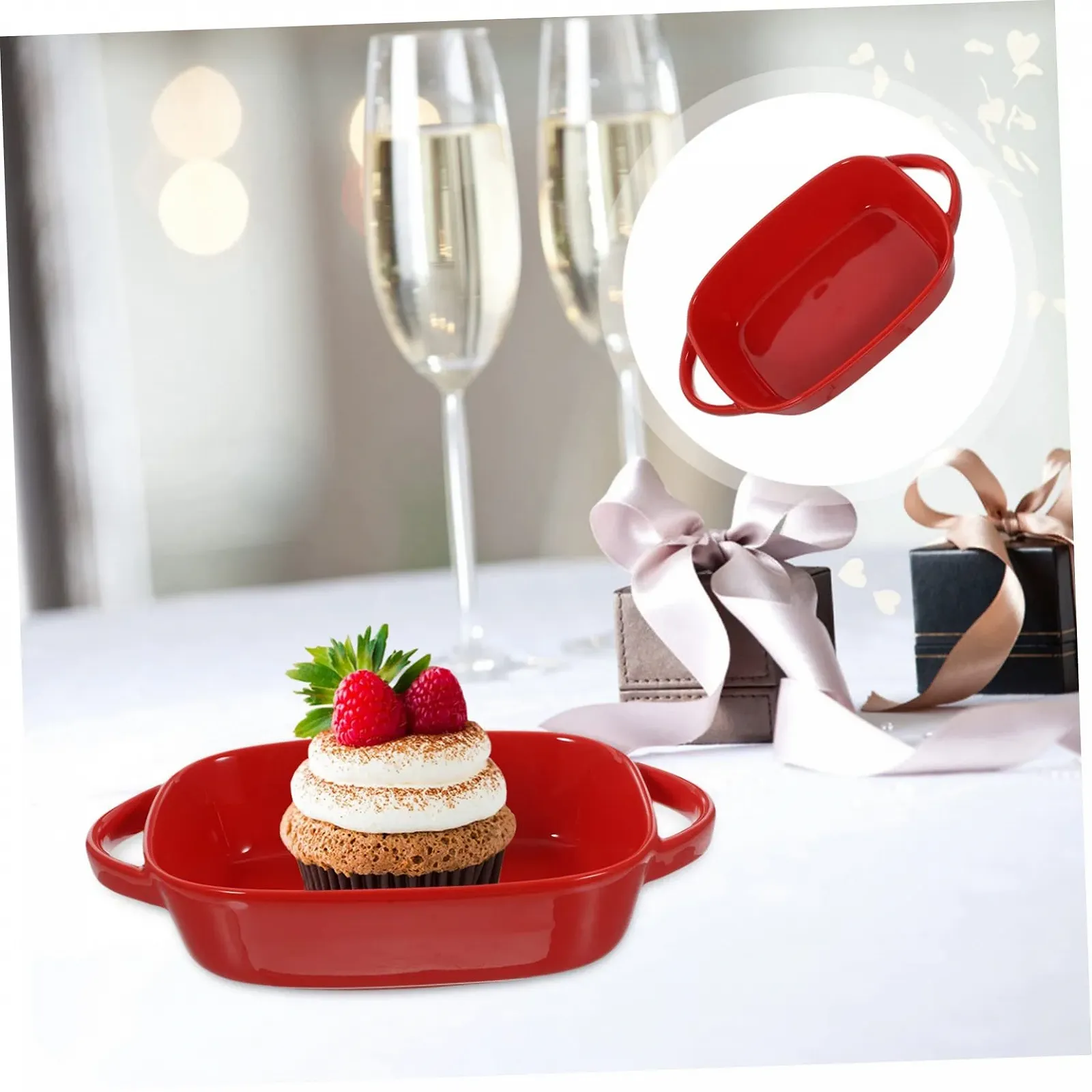 Форма для випікання керамічна з ручкою для лазаньї та пирогів жаростійка, фото №6