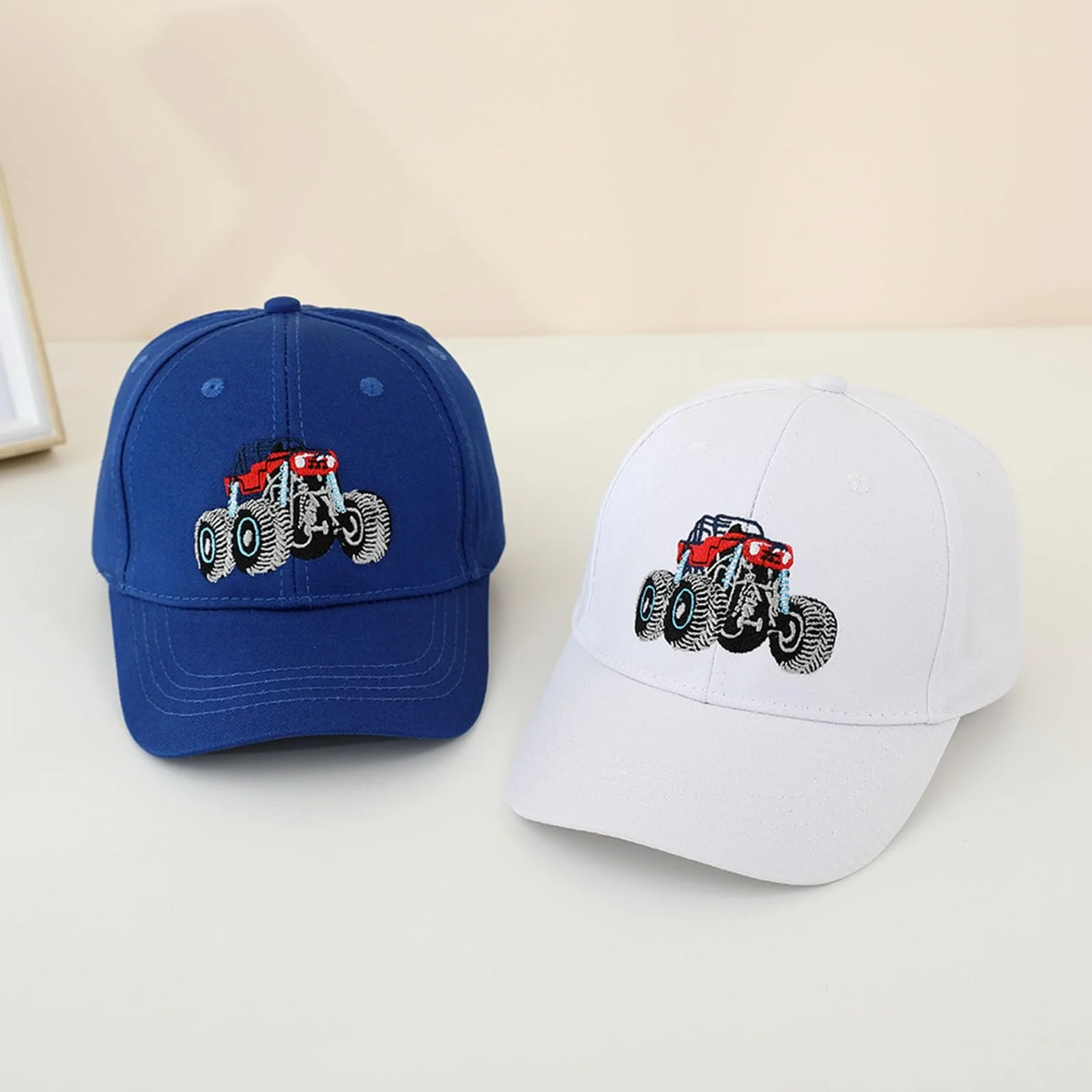 Бейсболка с принтом Трактор и Экскаватор Детская Регулируемая с UV-защитой, фото №4