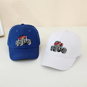 Бейсболка бавовняна з вишивкою Трактор регульована дитяча synthetic.ua - Фото 1