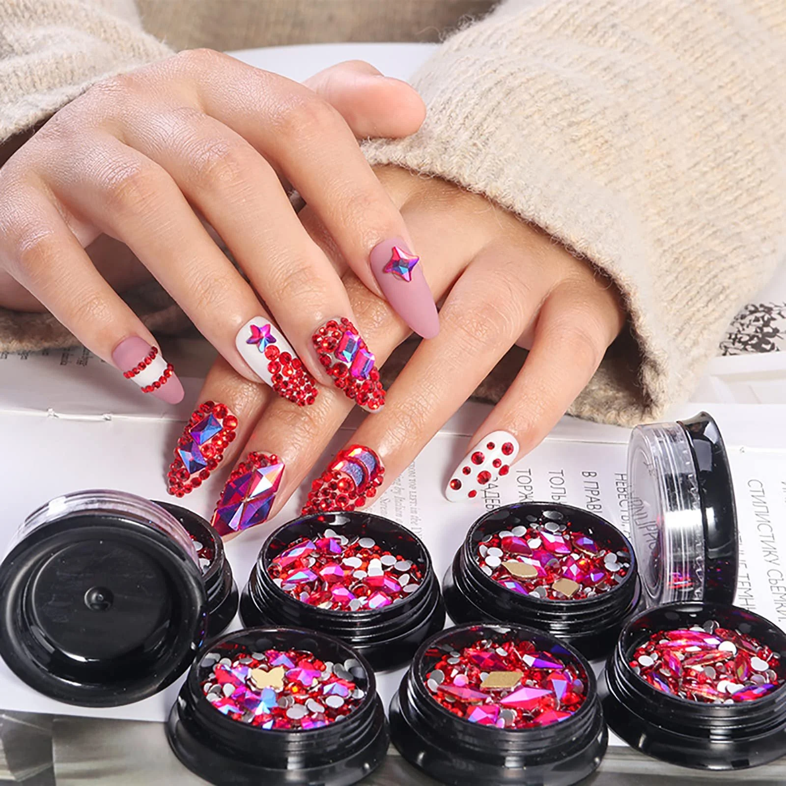 Стразы Луна 5 x 8 см, фото №4