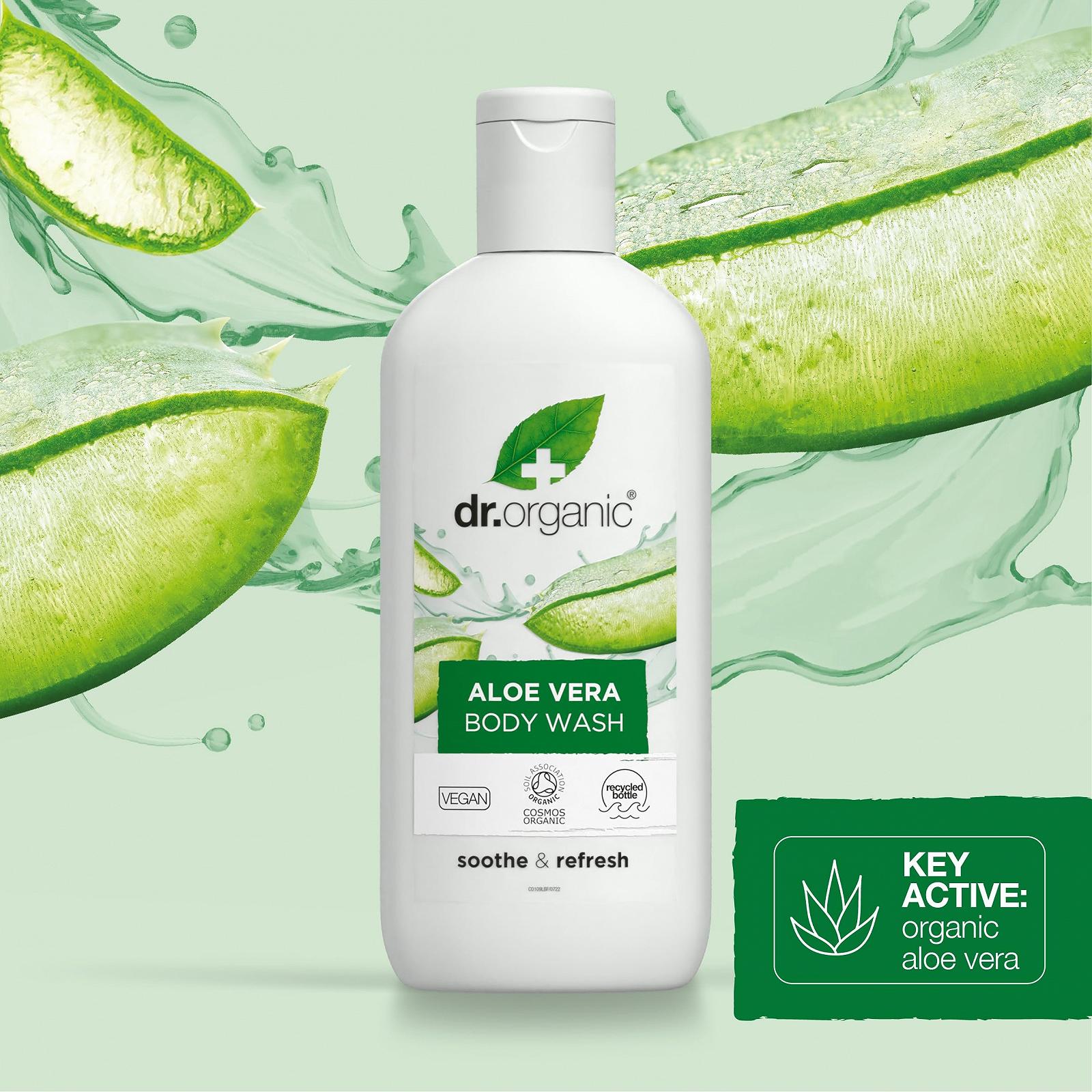 Гель для душа Dr. Organic Aloe Vera натуральный органический веганский 250 мл, фото №6 Гель для душа Dr. Organic Aloe Vera натуральный органический веганский 250 мл, фото №6
